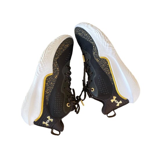 UnderArmour Women's 10 Flow Breakthru 2 Black/Gold Basketball Shoes Sneakers - Picture 8 of 17